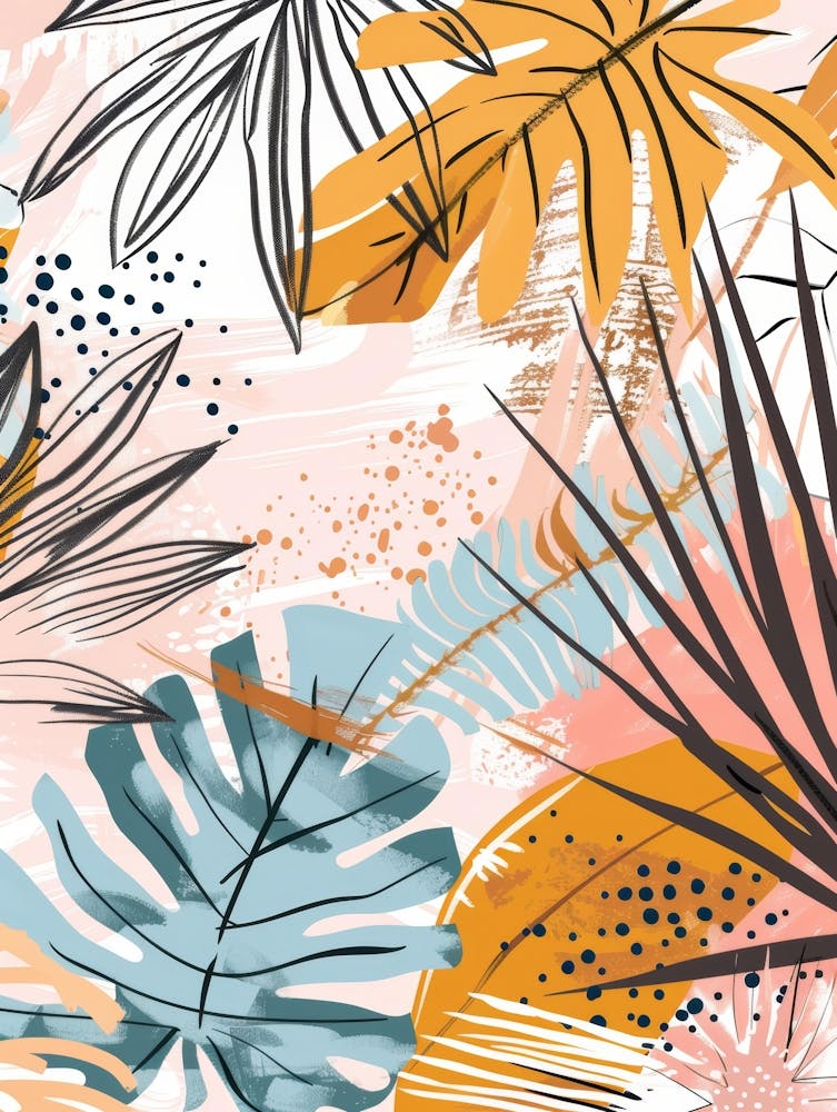 Tropical Leaves Seamless Pattern 12