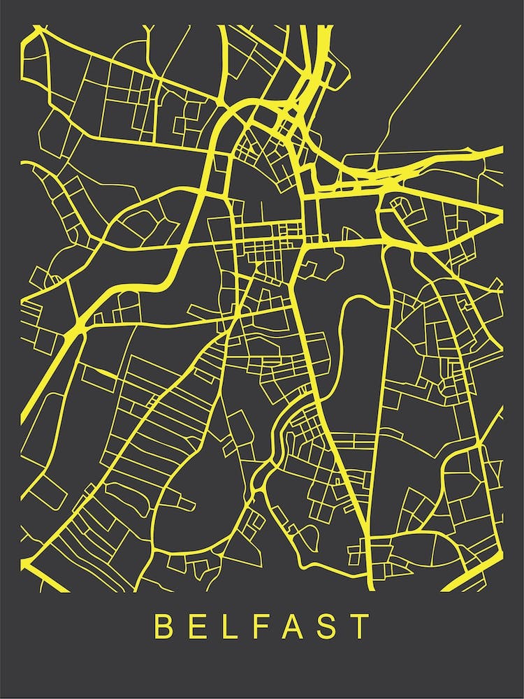 Belfast Map Neon