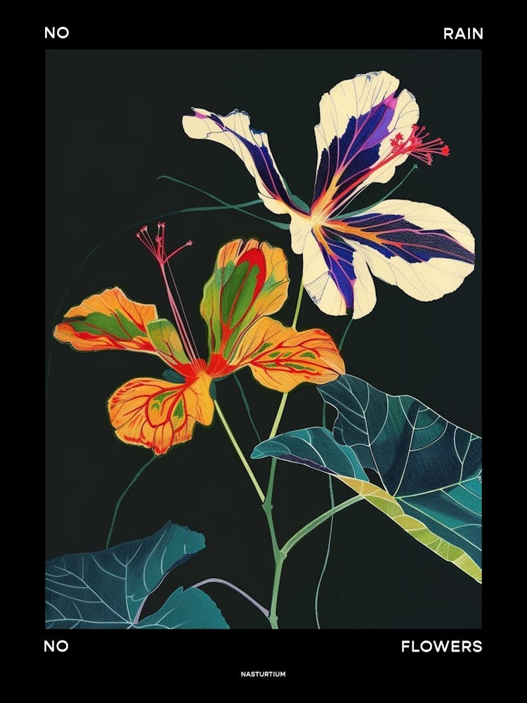 Kein Regen Keine Blumen Poster Kapuzinerkresse 2