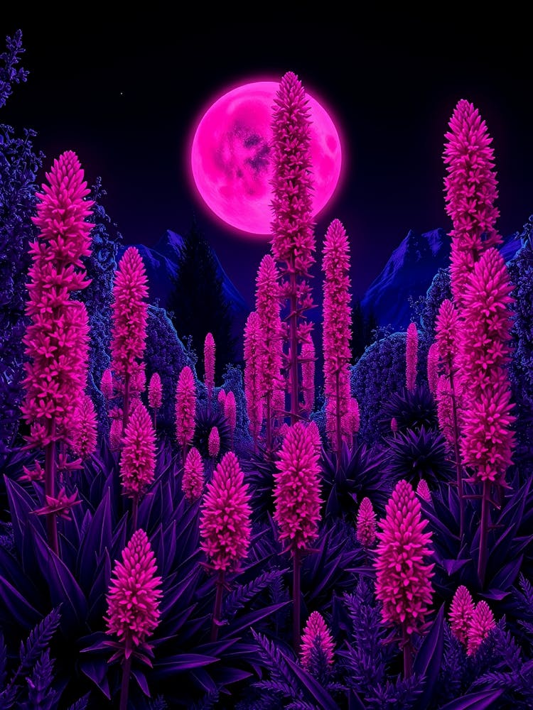 Pink Flowers In The Forest