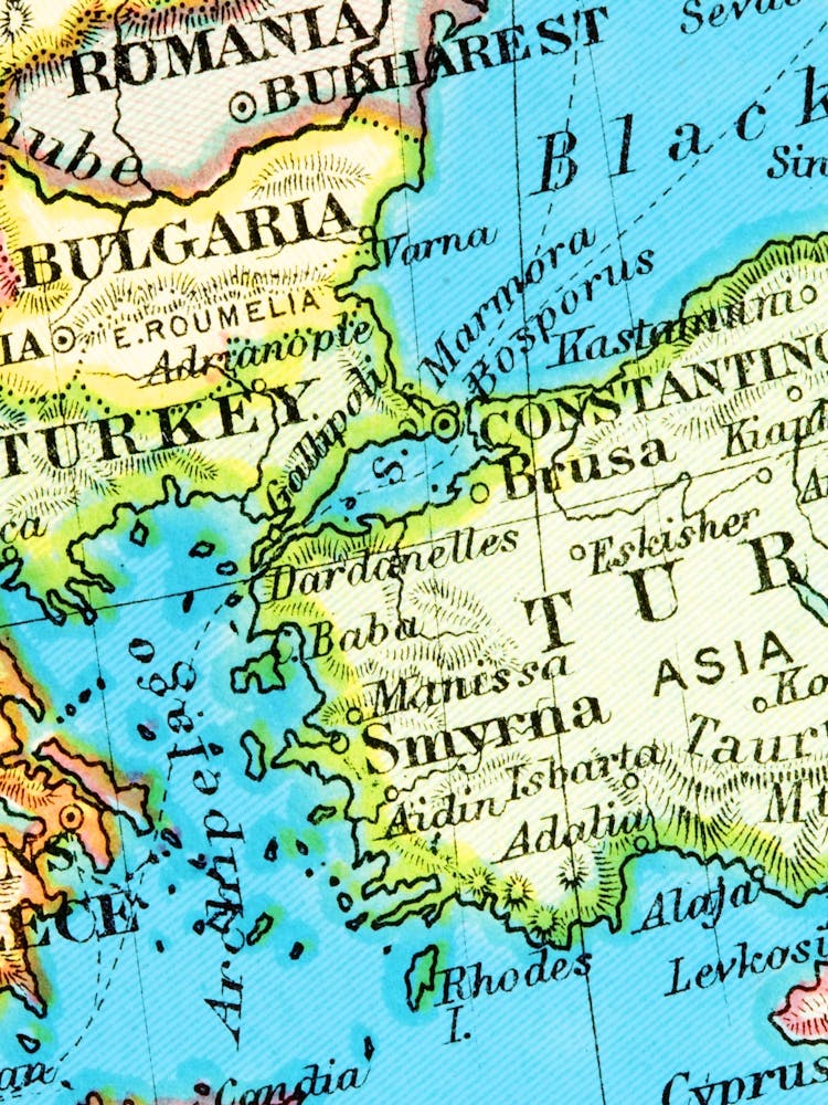 Map Of Turkey, Istanbul, retro map, vintage map 1