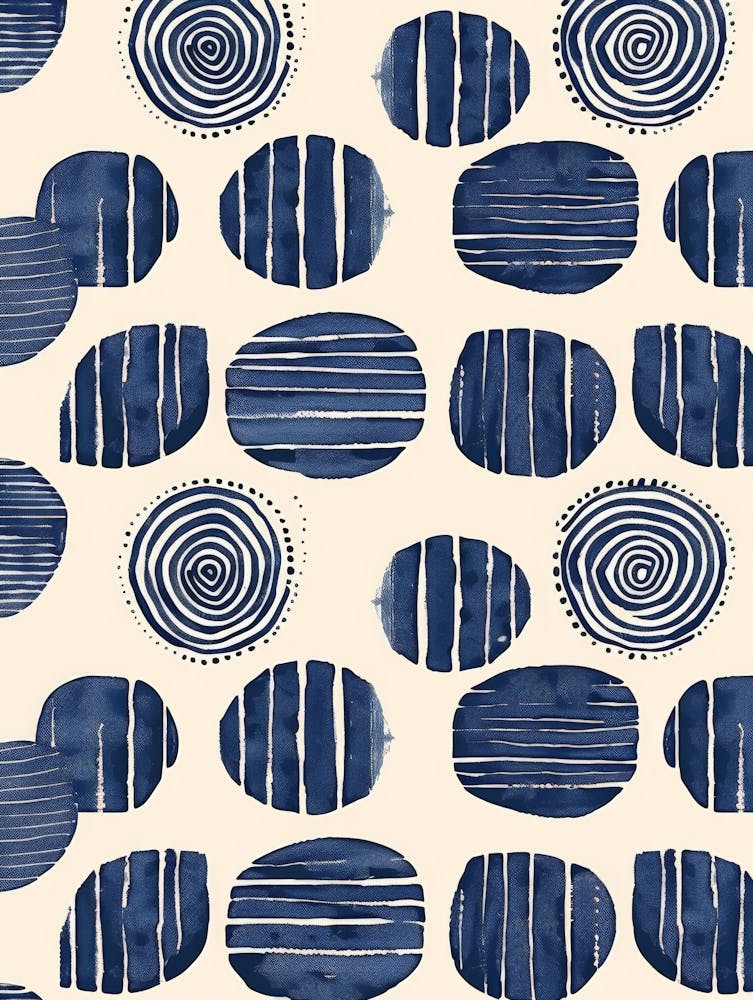 Blue And White Swirls 1