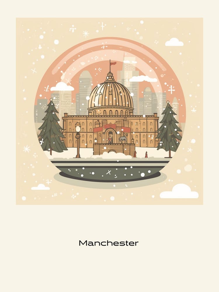 Manchester United Kingdom Snowglobe Poster