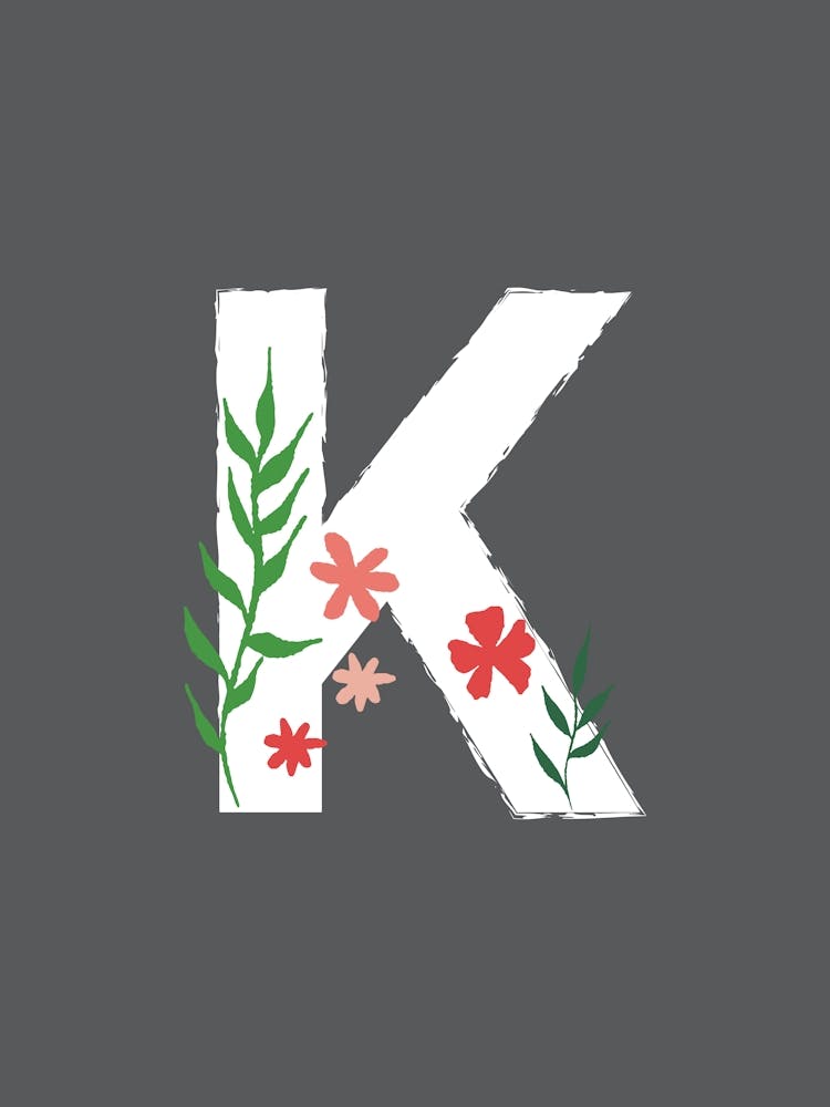 Bedroom Decor White Floral Letters 11