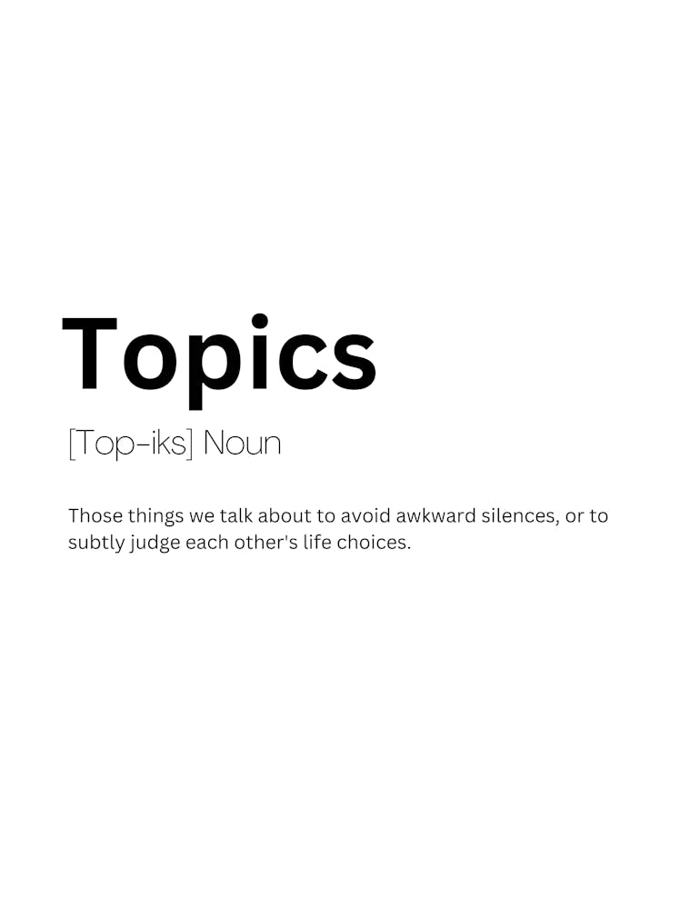 Topics Definition Meaning