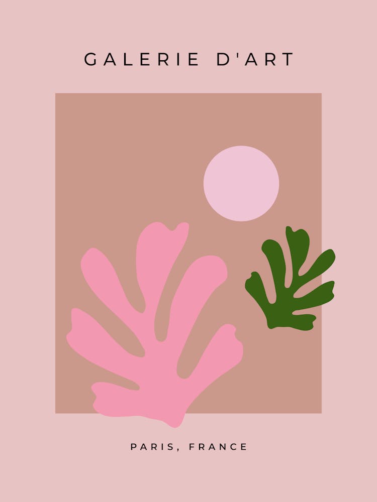 Abstract Cut Outs Leaves Blush Pink