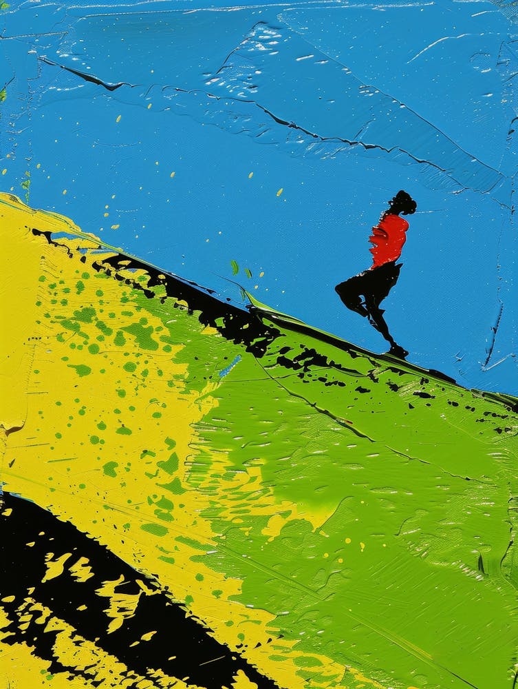 Skateboarder On A Hill
