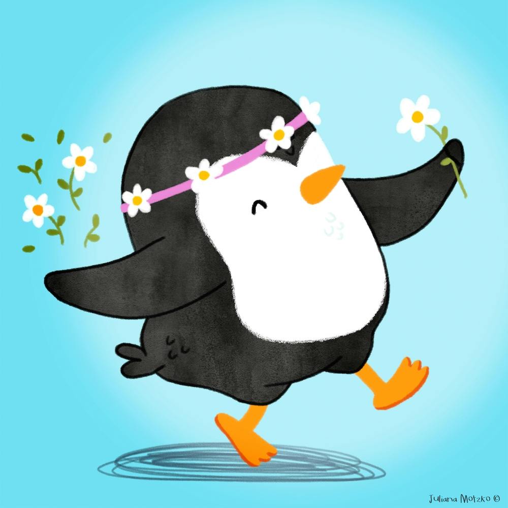 Penguin Spring Floral Vibes