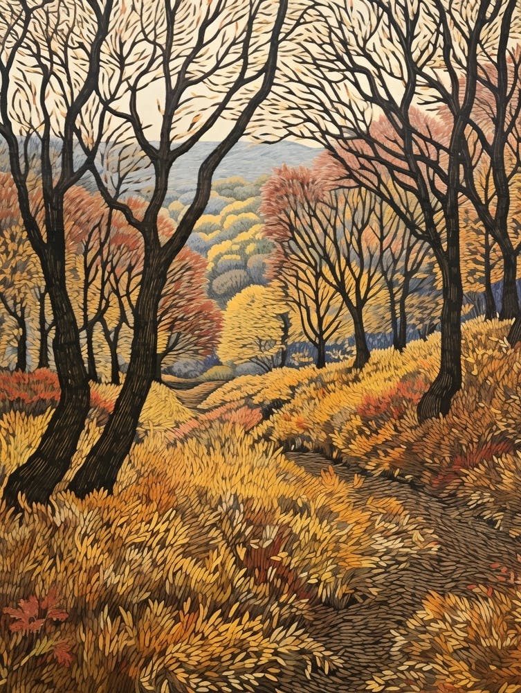European Black Alder 1 Vintage Autumn Tree Print 