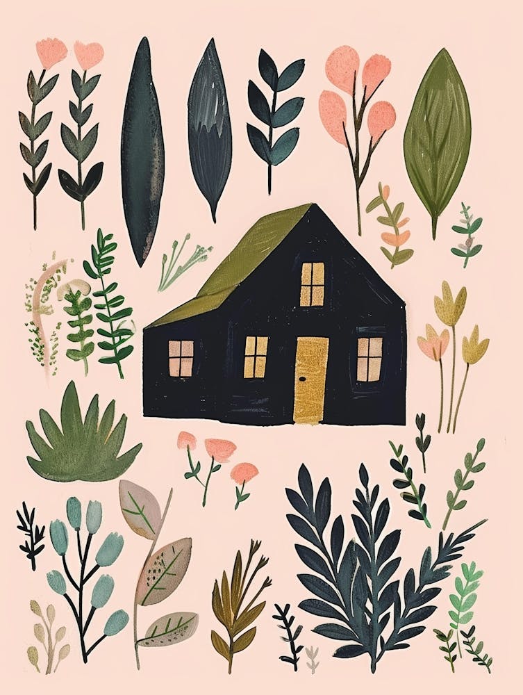 House And Plants