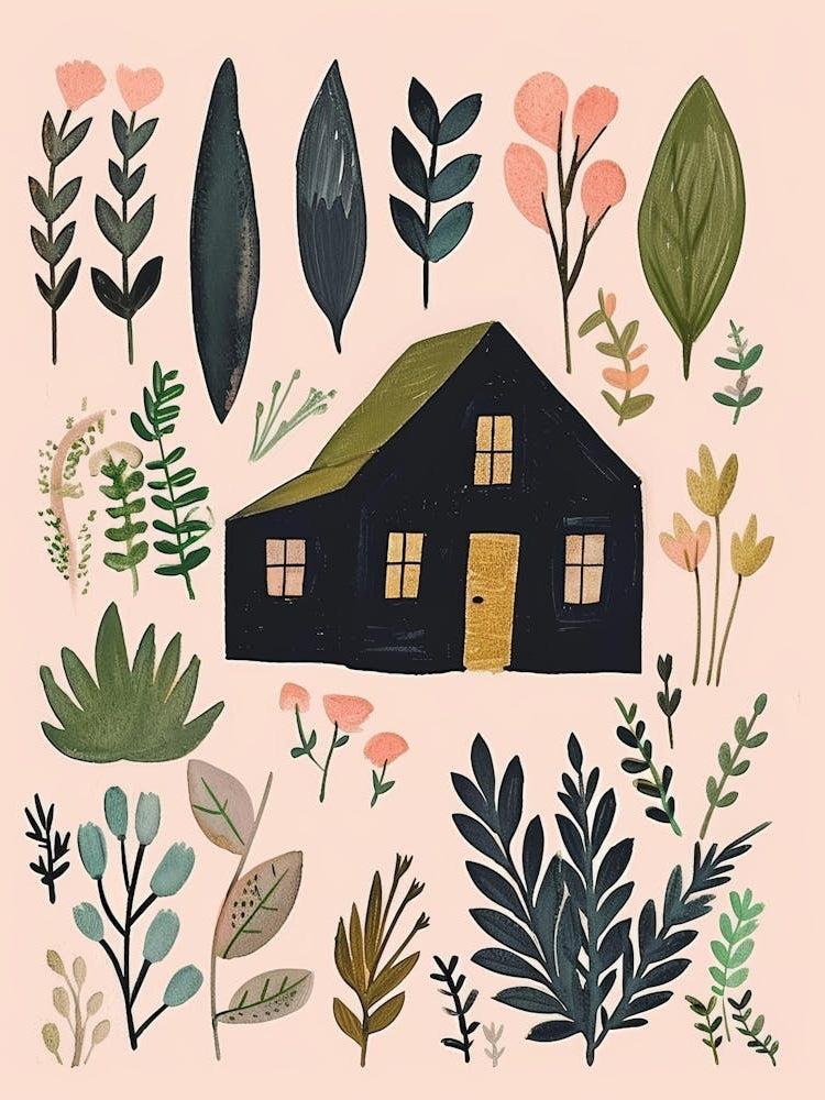 House And Plants