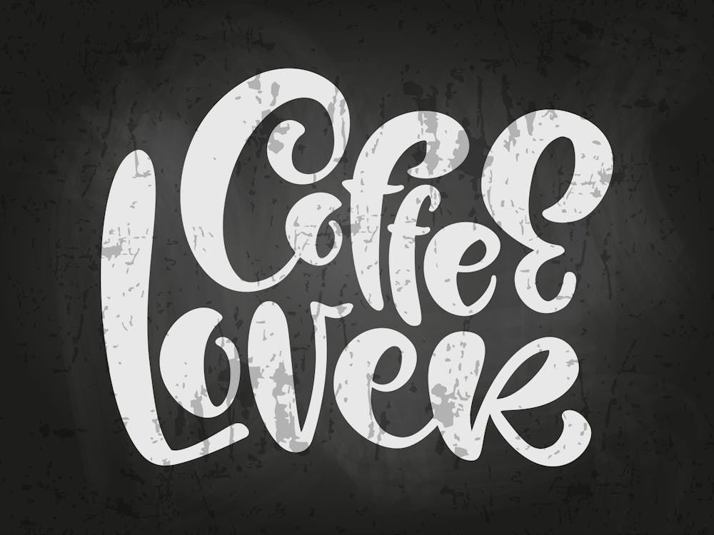 Kaffee und Liebe — Kaffee-Poster, Kaffee-Schriftzug, Küchenkunstdruck, Küchenwanddekoration