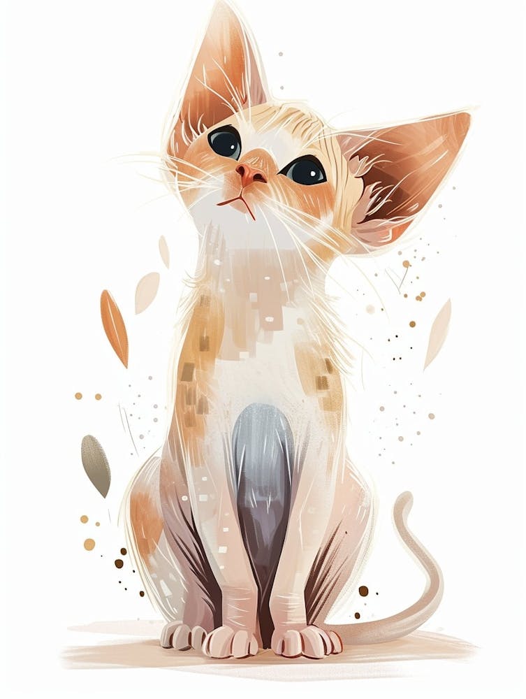 Sphynx Cat Clipart-Illustration 4