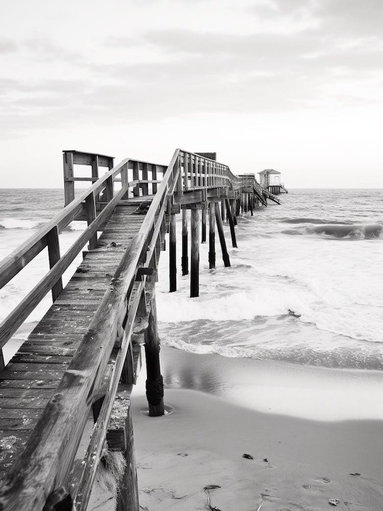 Outer Banks, Black And White Analogue Photograph 1