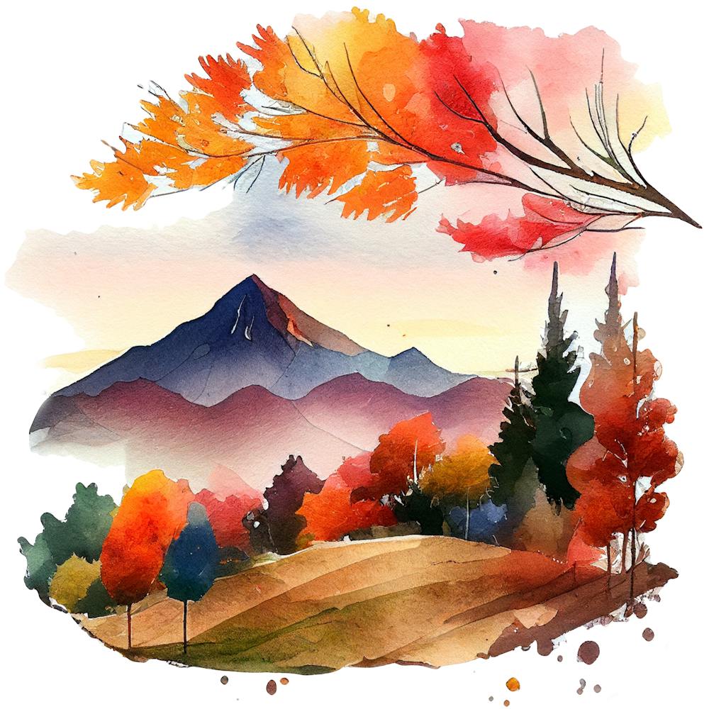 Watercolor Autumn Landscape 59