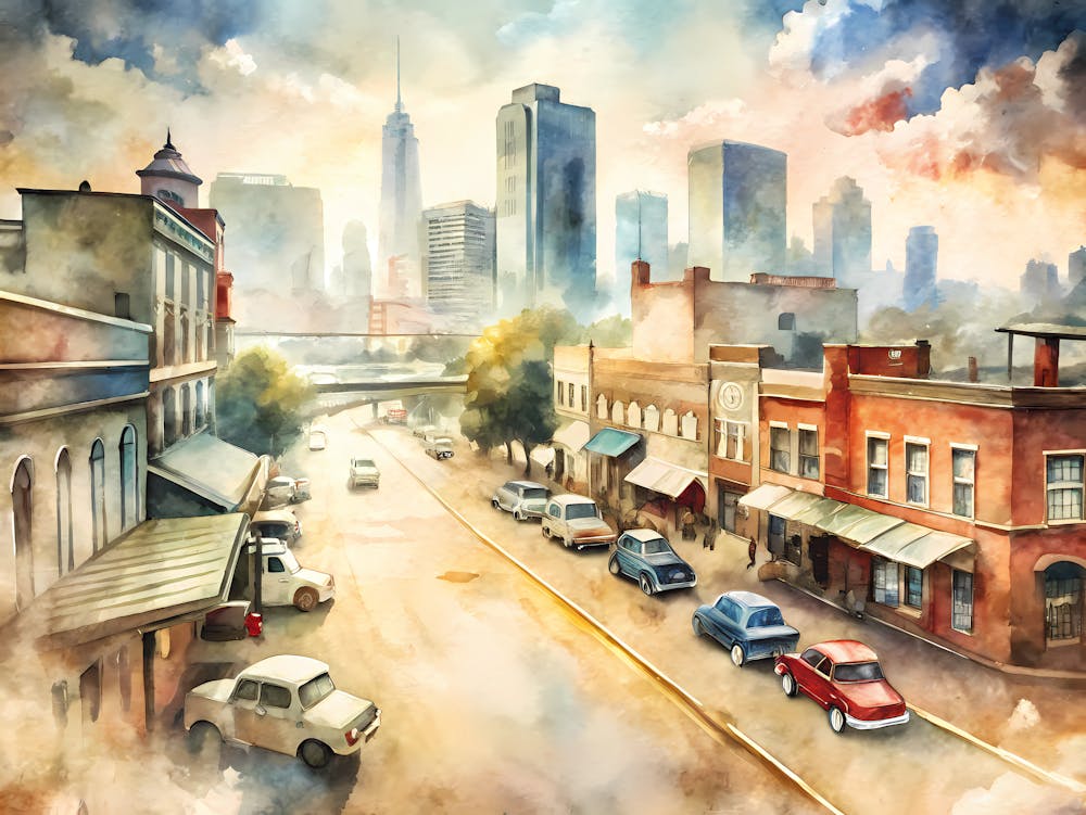 Memphis Tennessee A Vintage Scene