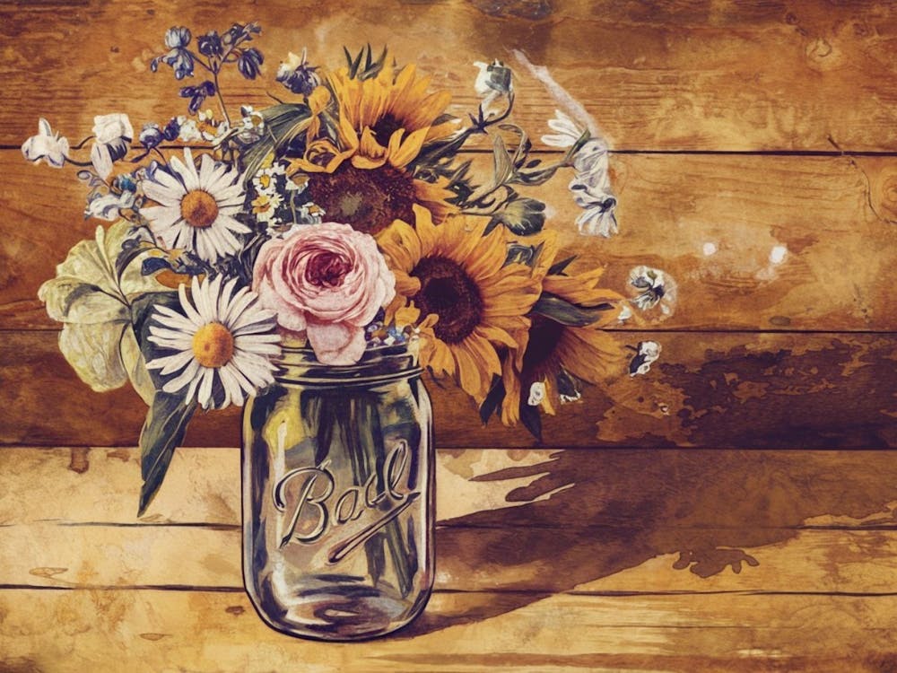 Charming Mason Jar Florals - Rustic
