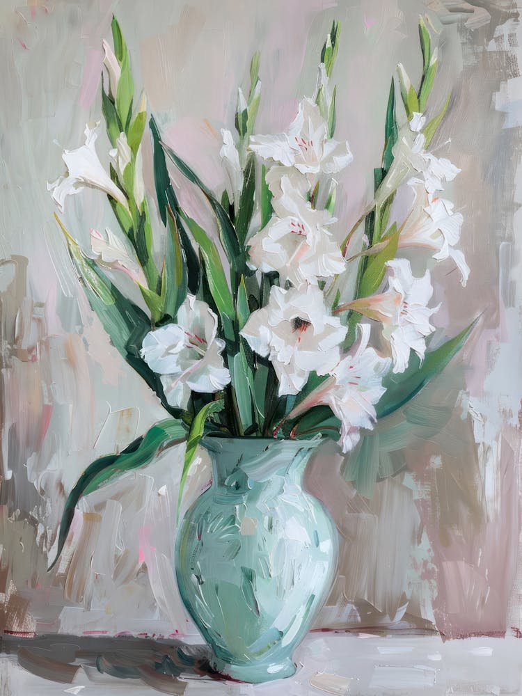Eine Welt Der Blumen Gladiole 2 Gemälde