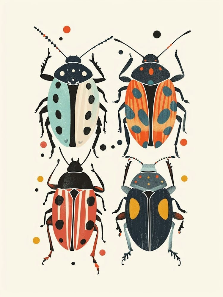 Colourful Insect Illustration Flea Beetle 4