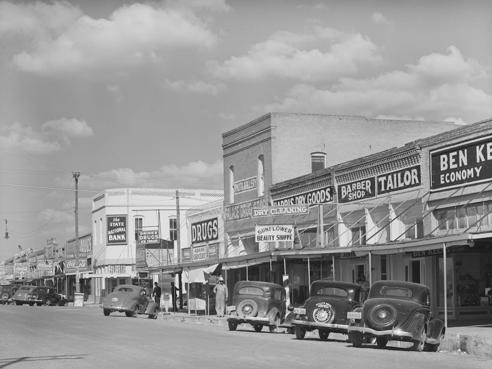 Main Street, West, Texas By Russell Lee