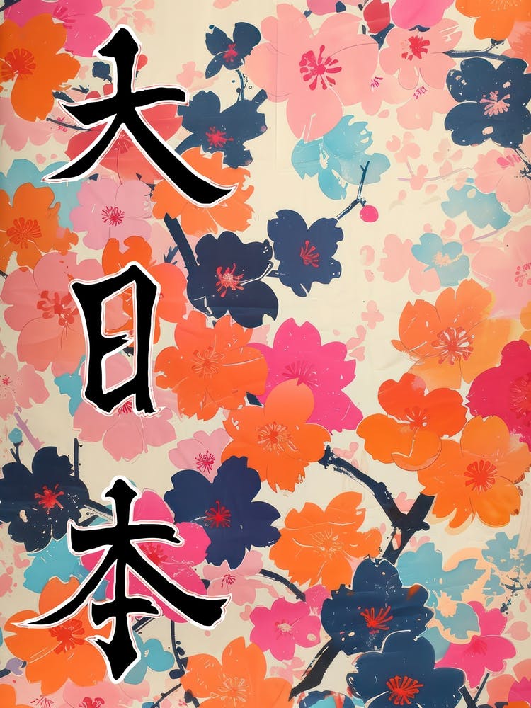 Hokusai  Great Japan Poster Japanese Flowers 19