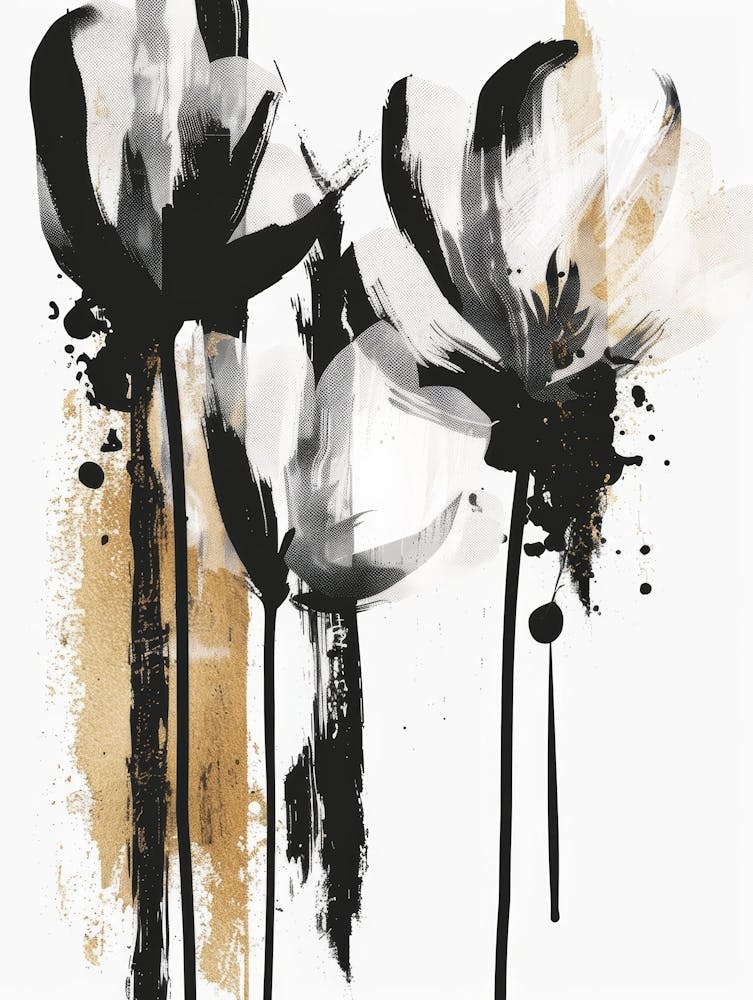 Schwarz und Gold Leinwanddruck 67