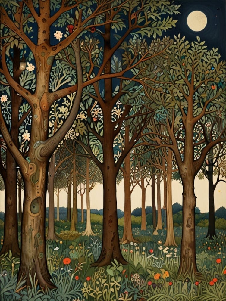 William Morris Forest At Night 18