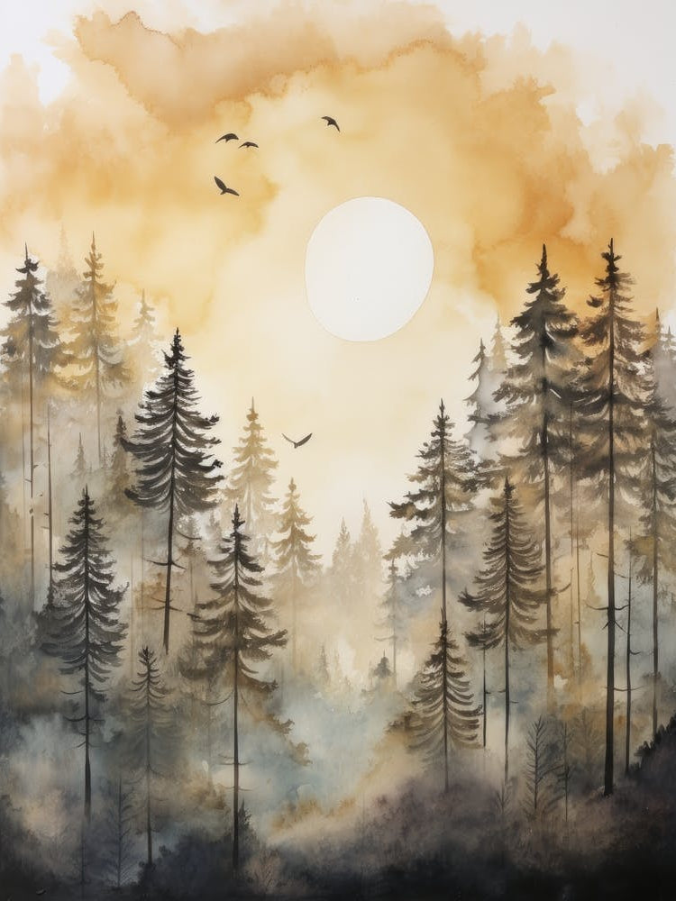 Sunrise In The Forest