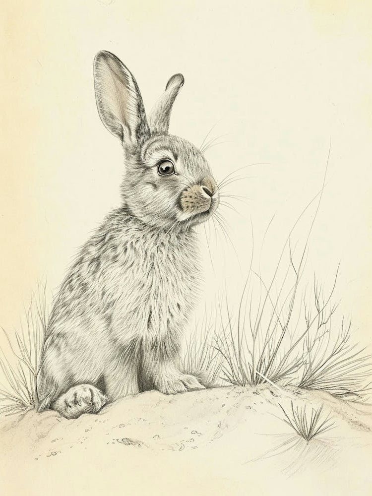 Mini Lop Rabbit Drawing 3