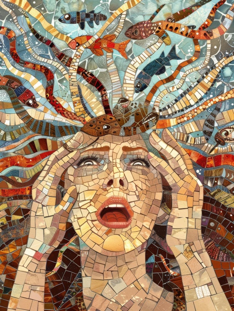 Mosaic Of A Woman 5