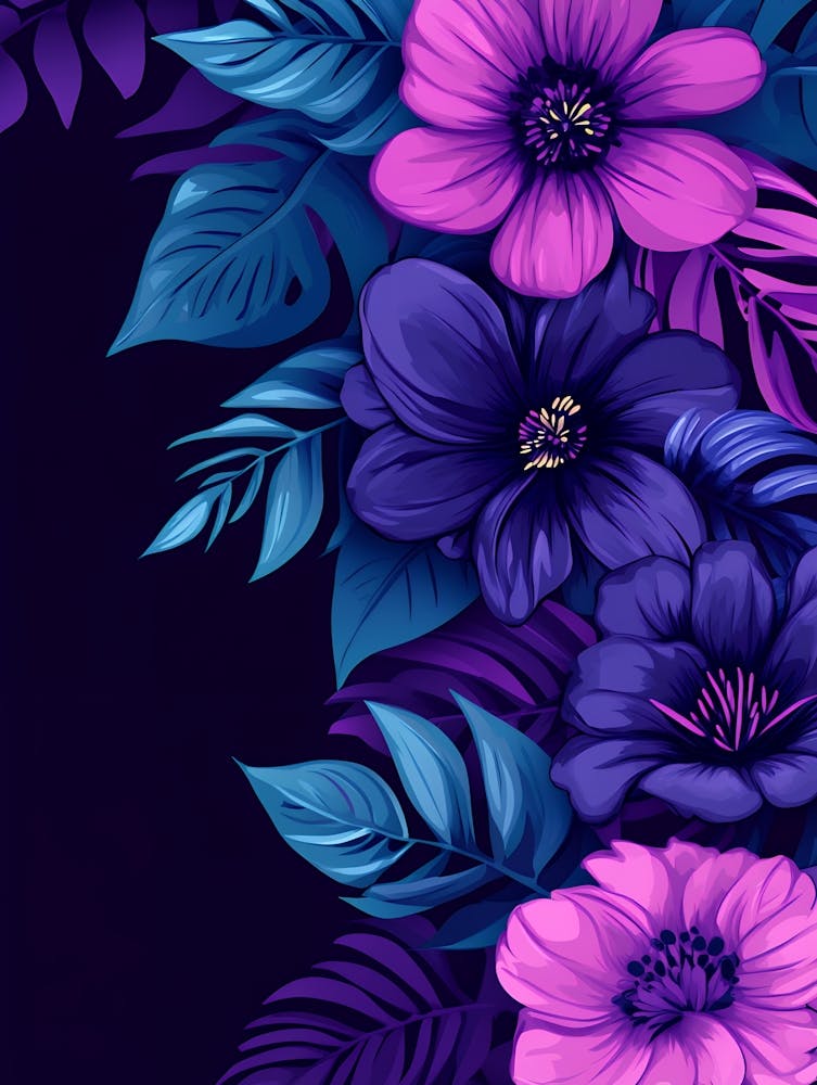 Purple Flowers Wallpaper