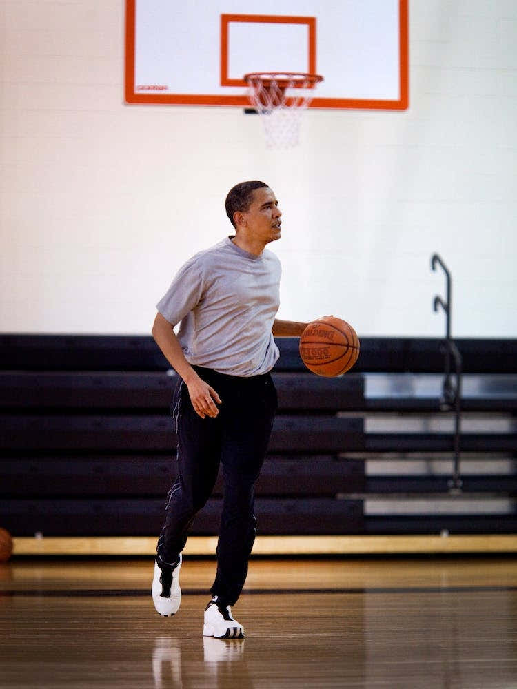 Barack Obama Plays Basketball