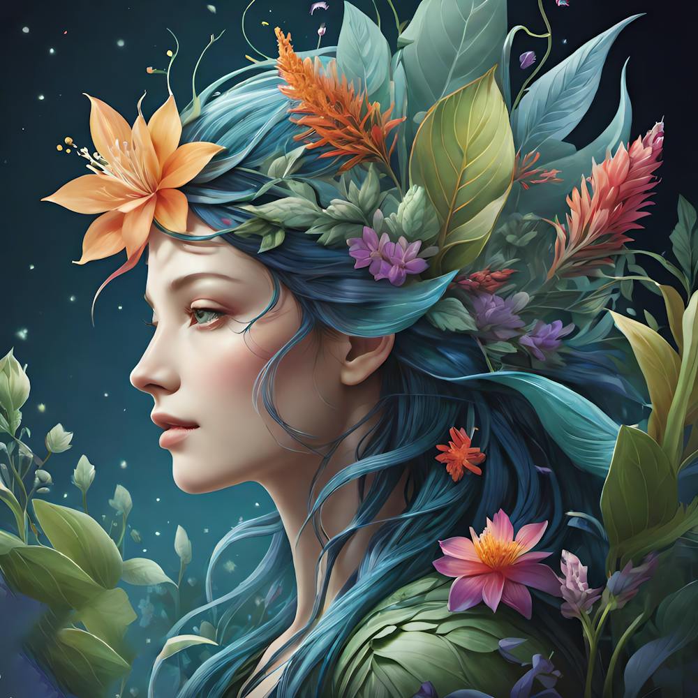 PROFILE WITH FLOWERS 404