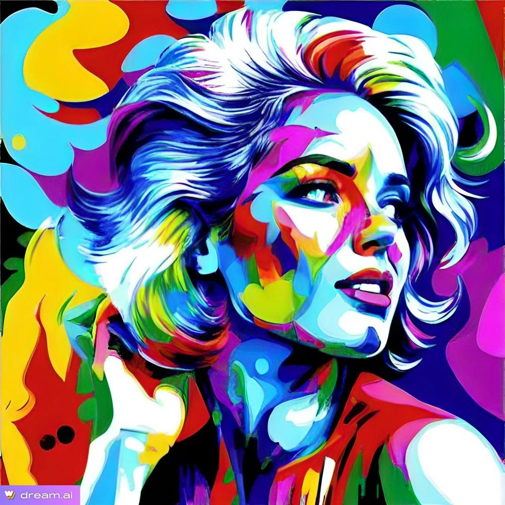 Woman With Colorful Hair
