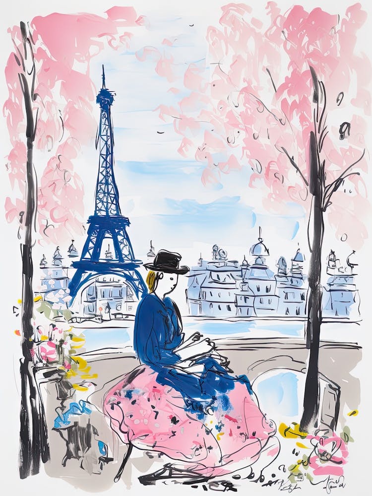 Paris, Dreamy Storybook Illustration 2
