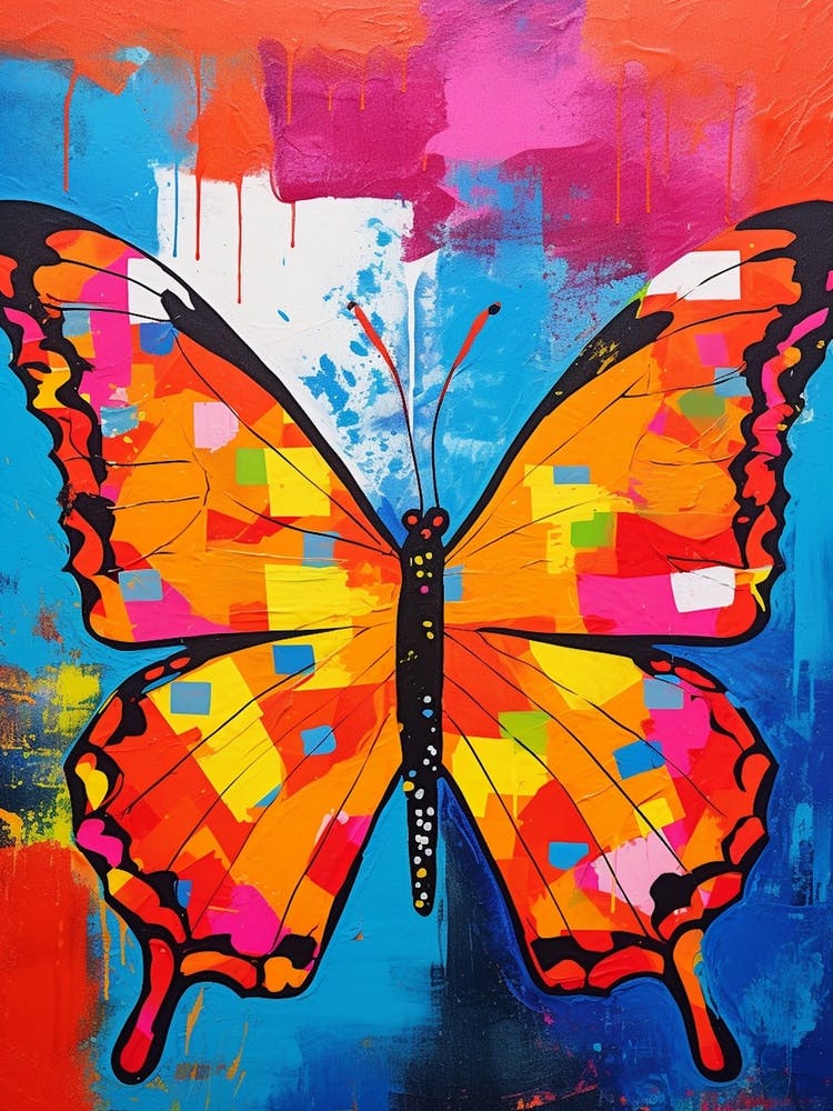 Pop Art Question Mark Butterfly 1