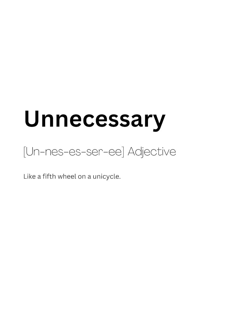 Unnecessary Definition Meaning