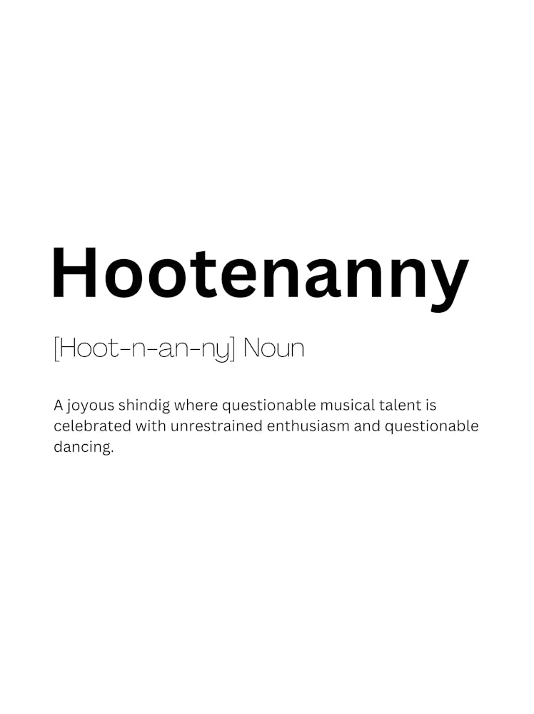 Hootenanny Definition Meaning