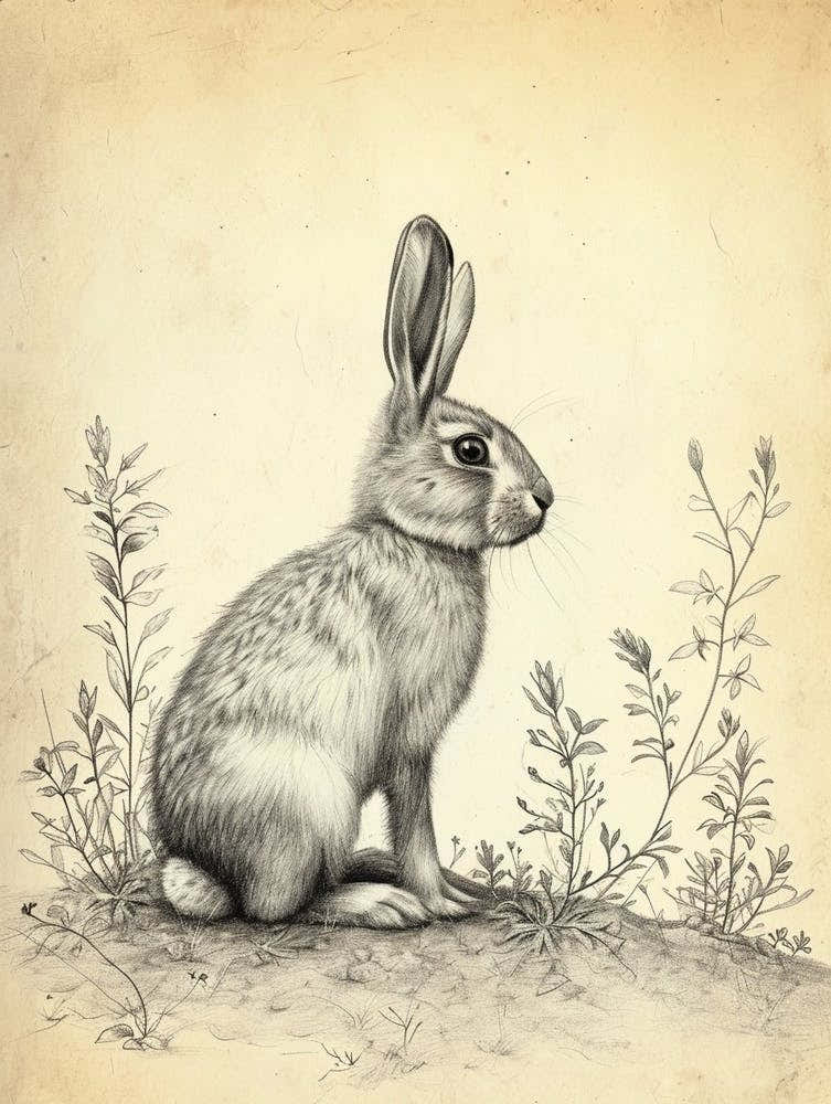 Belgian Hare Drawing 4