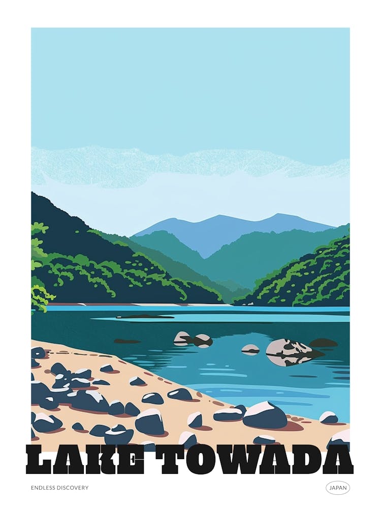 Lake Towada Japan 1 Colourful Travel Poster