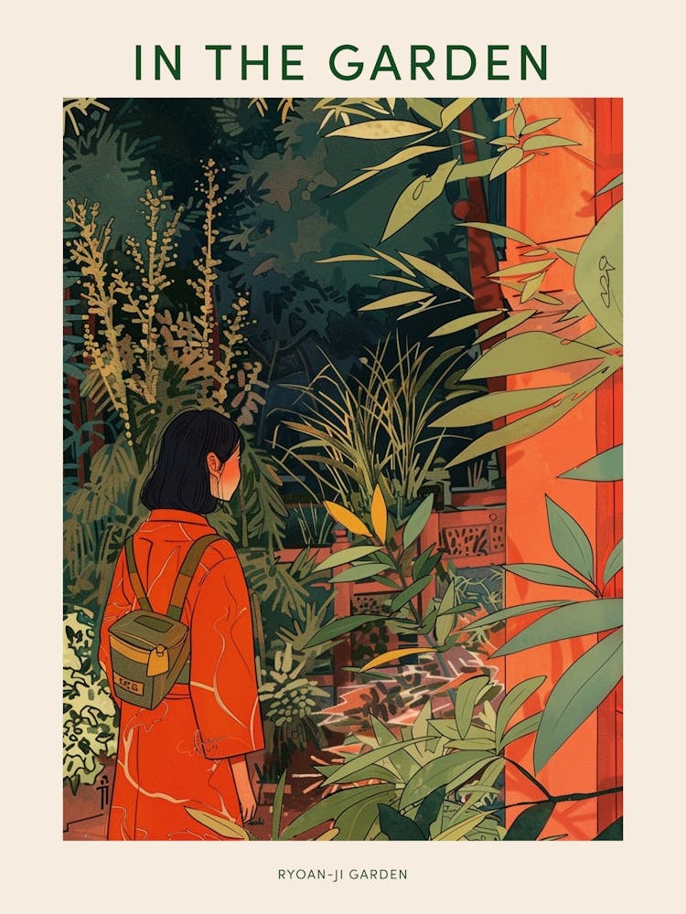 In The Garden Poster Ryoan Ji Garden Japan 7