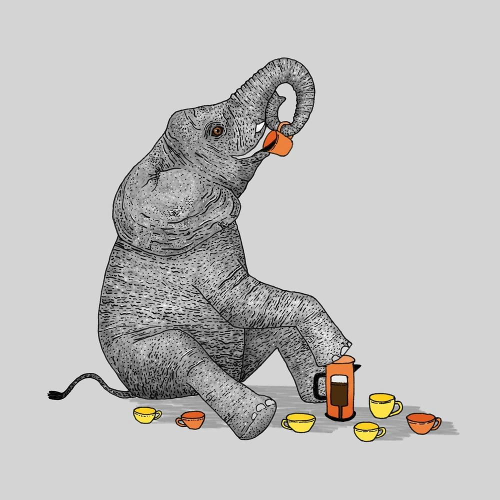Espresso Elephant Square