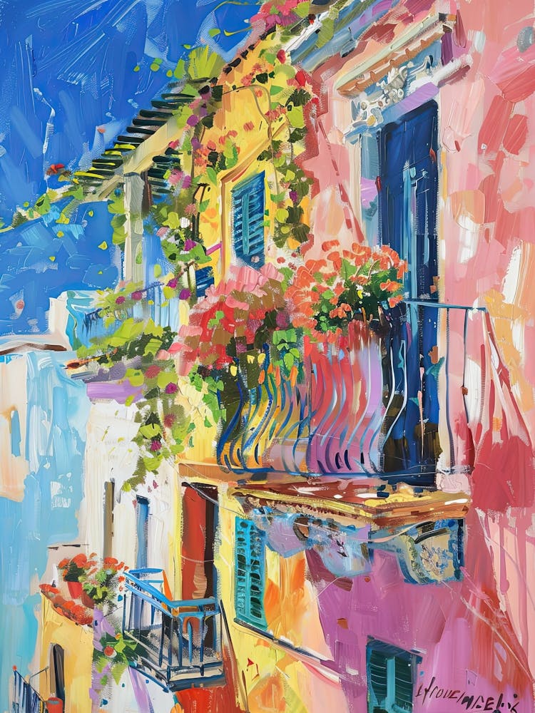 Balcony Painting In Amalfi 3