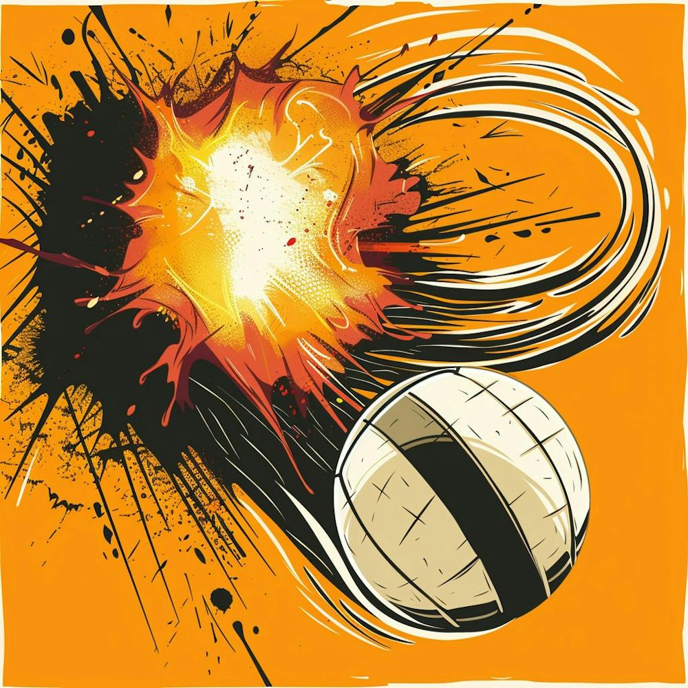 A Volleyball Spike Vector Design Illustration 1718706193 4