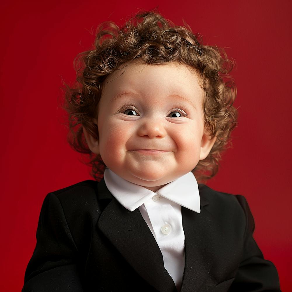 Portrait Of A Baby In A Suit