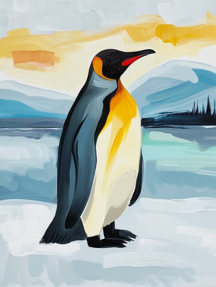 King Penguin Livingston Island Colour Block Painting 2