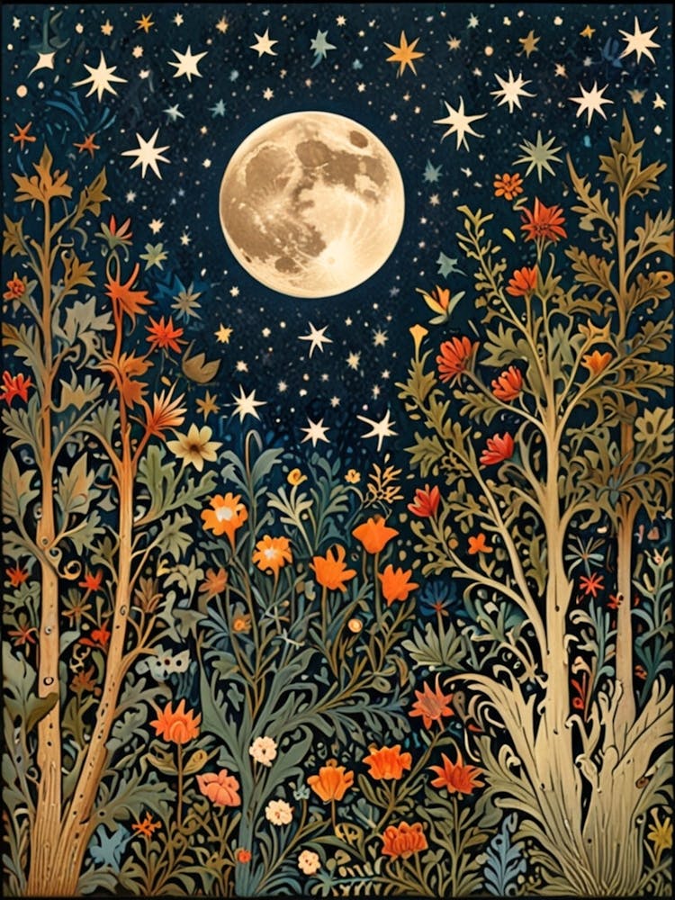 William Morris Moonlight In The Forest 83