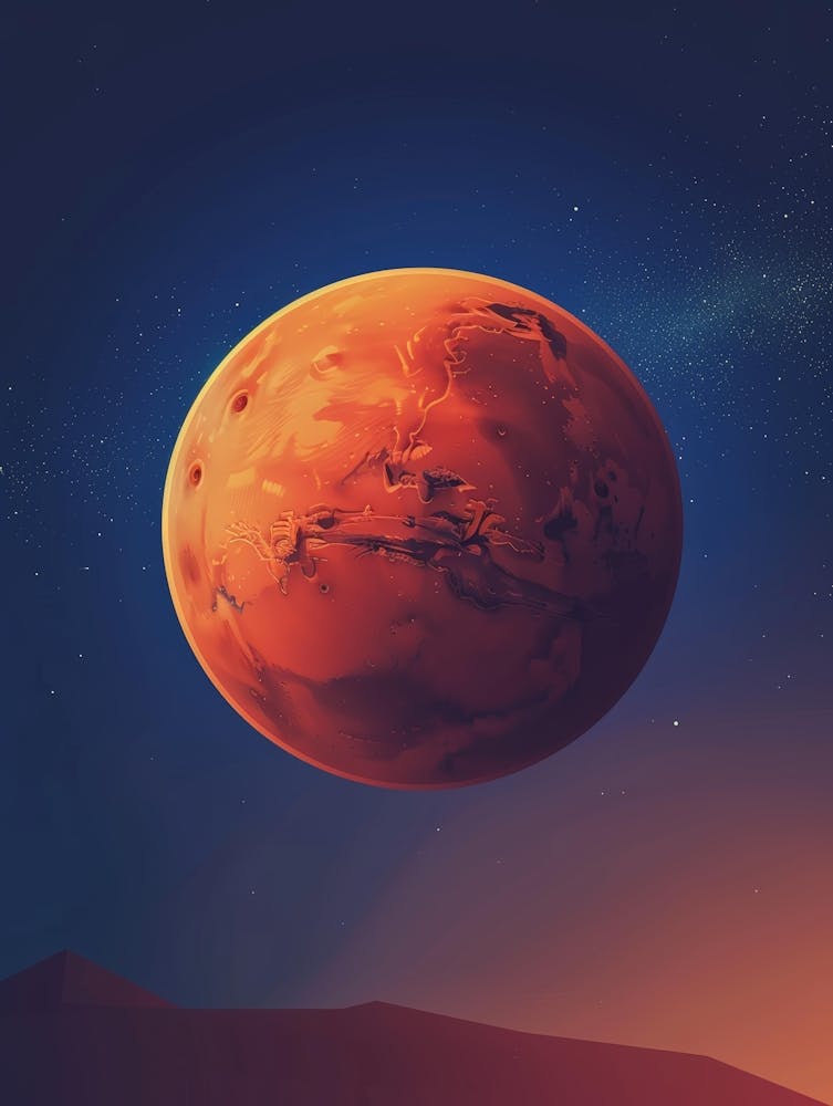 Mars In Space