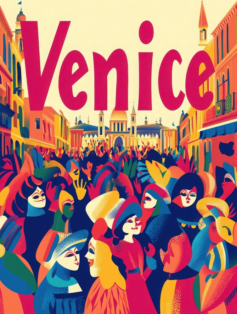 Aihrgdesign A 1970s Inspired Travel Poster For Venice 2