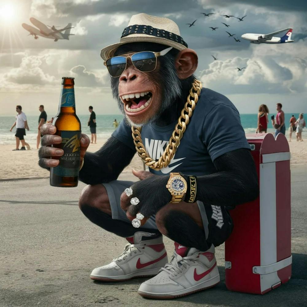 Monkey With A Beer